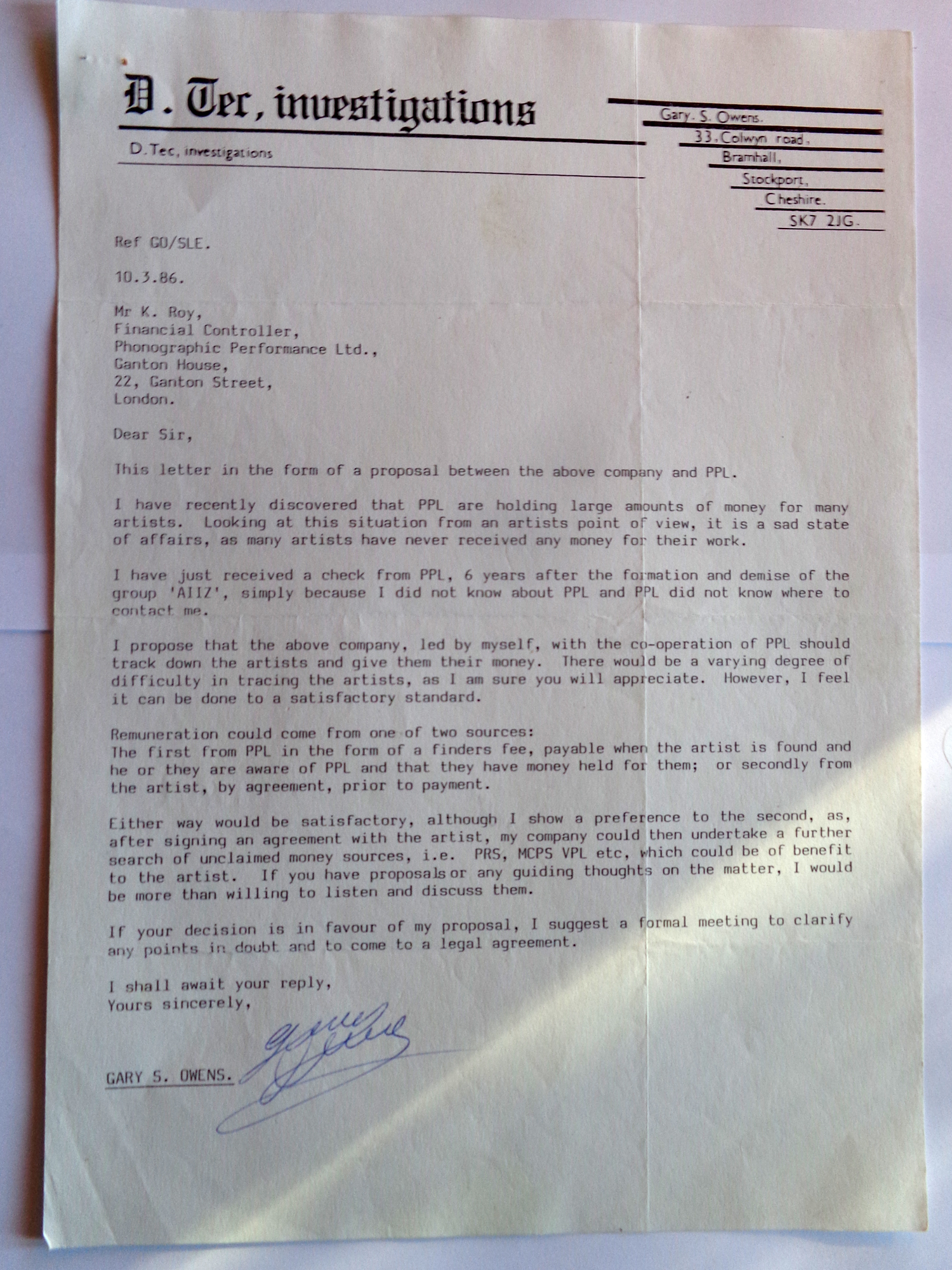 1 UK - The Gary Owens Story